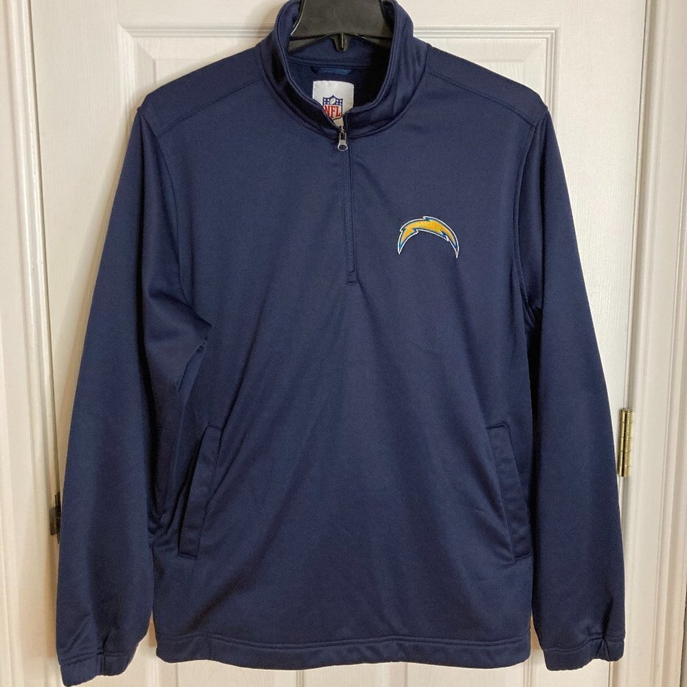 Los Angeles Chargers 1/4 Zip Pullover NFL Jacket Size XL